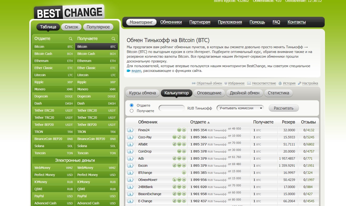 Как купить криптовалюту Bitcoin (BTC), оплатив рублями с карты банка Тинькофф (ТКС)